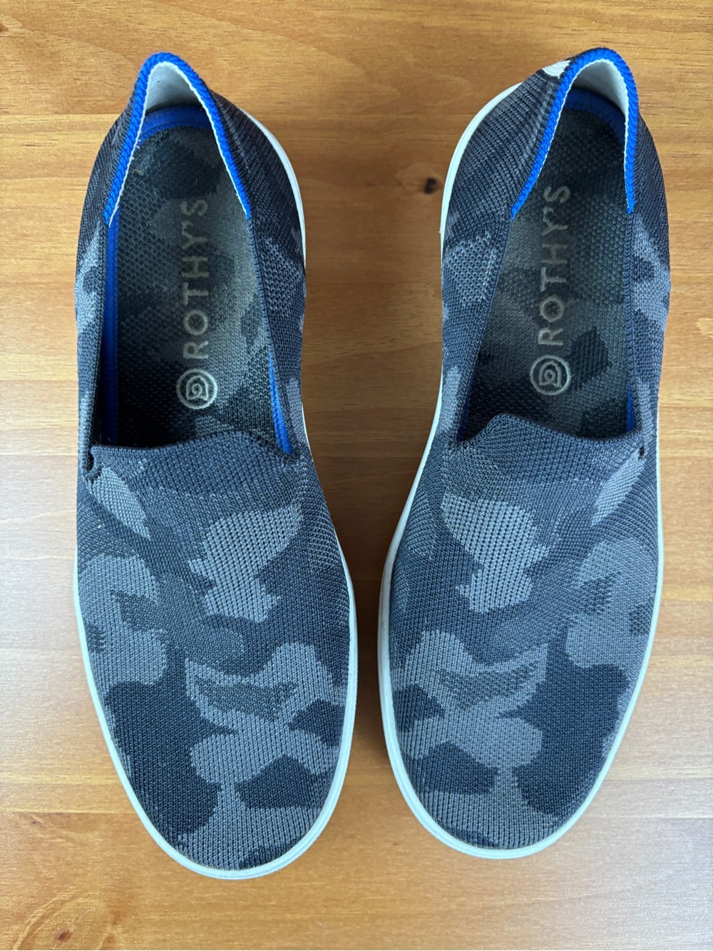 Rothy's Women’s Black Camo Slip-On Loafers